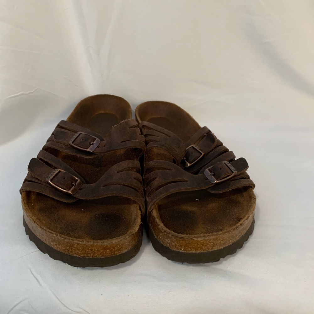 Birkenstock Granada in Tobacco Brown, size 36